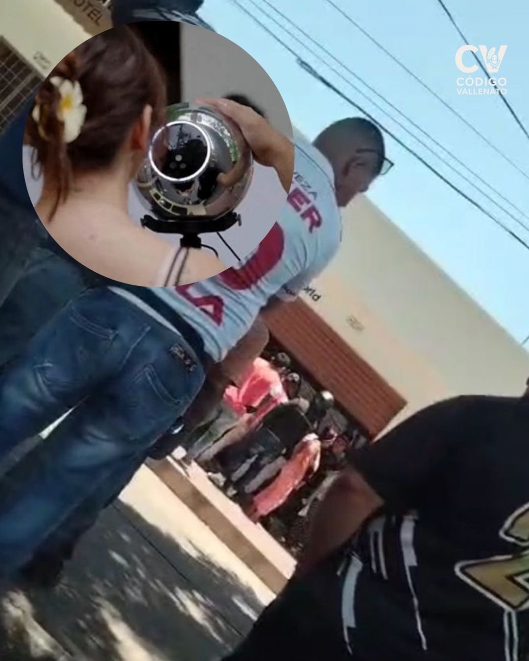 Fila para escaneo ocular