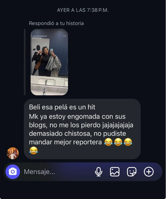 Mensaje de Instagram