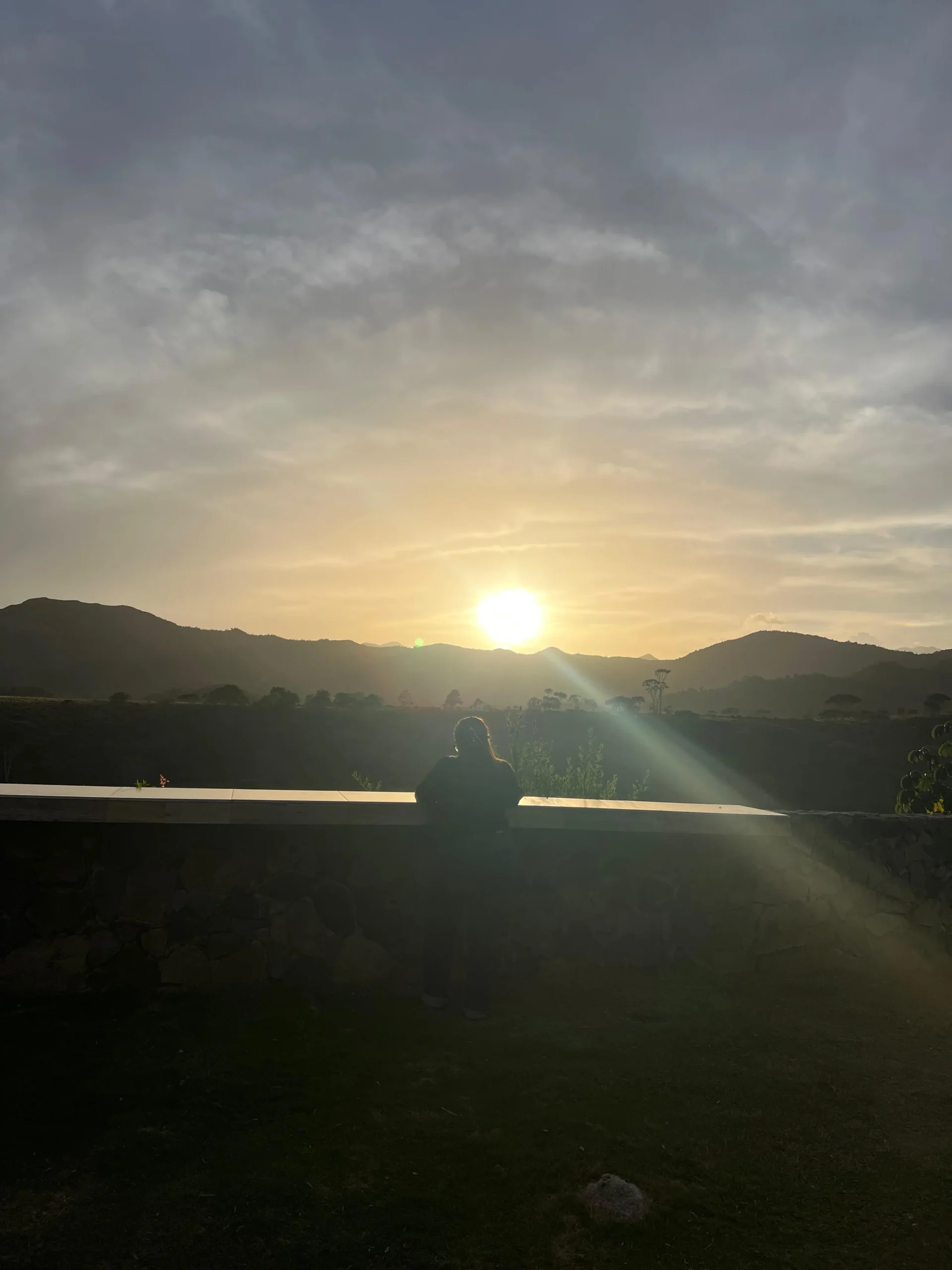 Paisaje de atardecer